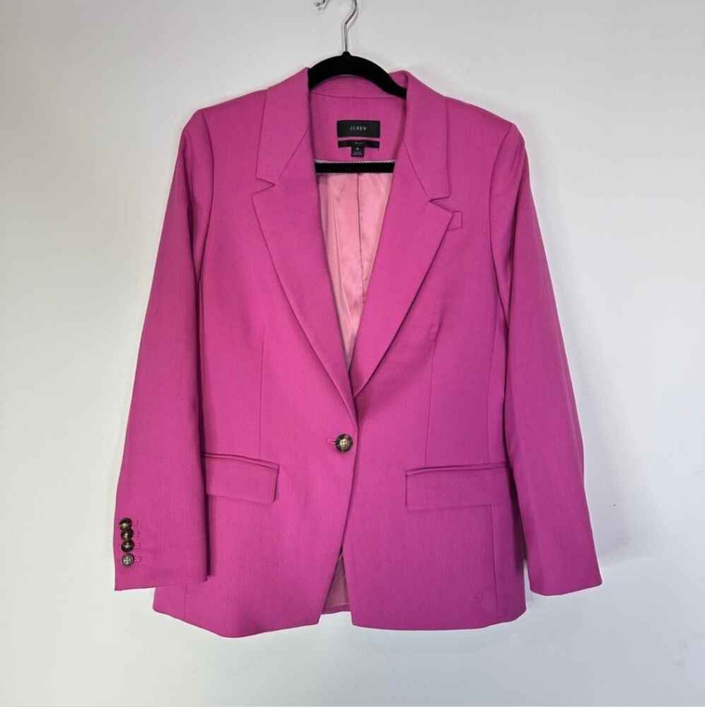 J.Crew Willa Pink Wool Blend Blazer 🌺